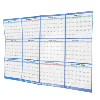 1 комплект стираемого настенного календаря с сухим стиранием, подвесного календаря, ежемесячного календаря