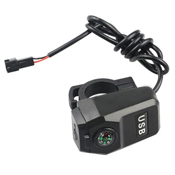 1 ШТ. Автомобильное зарядное устройство USB для электромобилей черного цвета с крючком для шлема, Велосипедное Снаряжение для зарядки мотоцикла, снаряжение для верховой езды