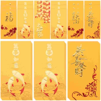 Золотой Китайский Весенний фестиваль Красные Конверты Китайский Денежный карман Новогоднее Благословение Денежный мешок Новогодний подарок