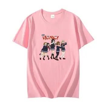 Футболка оверсайз K ON Japanese Anime Manga Keep on Singing Songs, Унисекс, графические футболки, Хлопковая футболка с круглым вырезом для мужчин